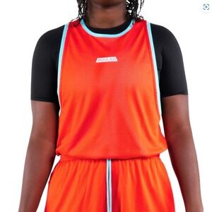 Moolah Women's Size S - Mesh Basketball Reversible Practice Top Aqua/Red
